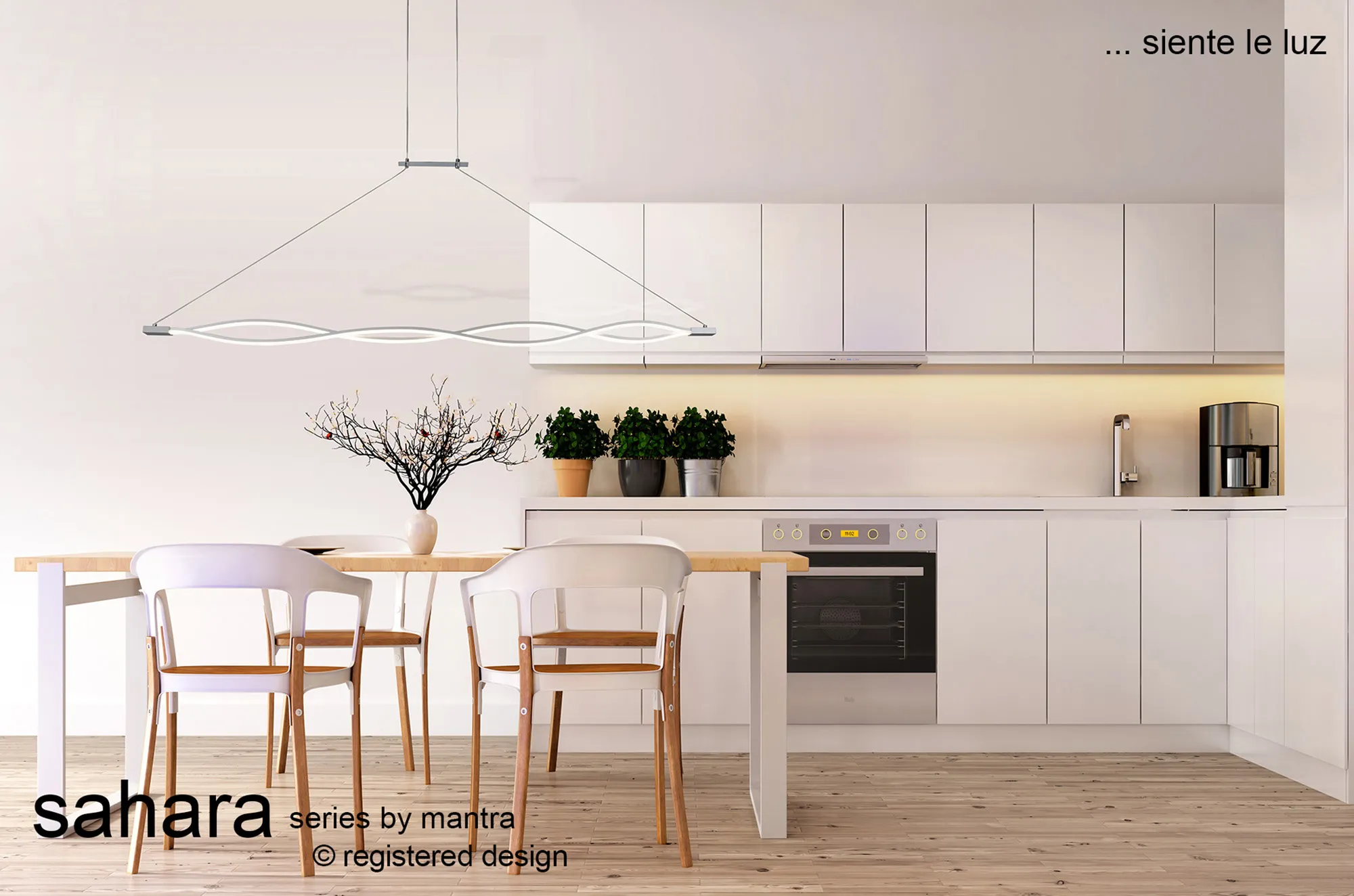 Sahara Silver XL Ceiling Lights Mantra Linear Fittings